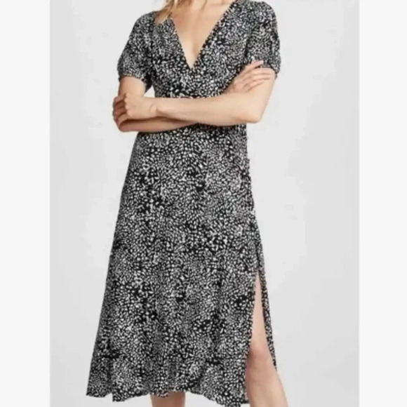 Free People Looking Love MIDI Dress Black White Size 0 - Picture 2 of 6